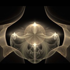 FRACTAL ART DESIGN GREETING CARD Night Candle Night